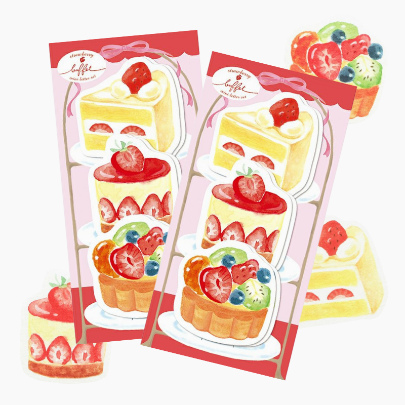 Furukawashiko Strawberry Mini Letter Set