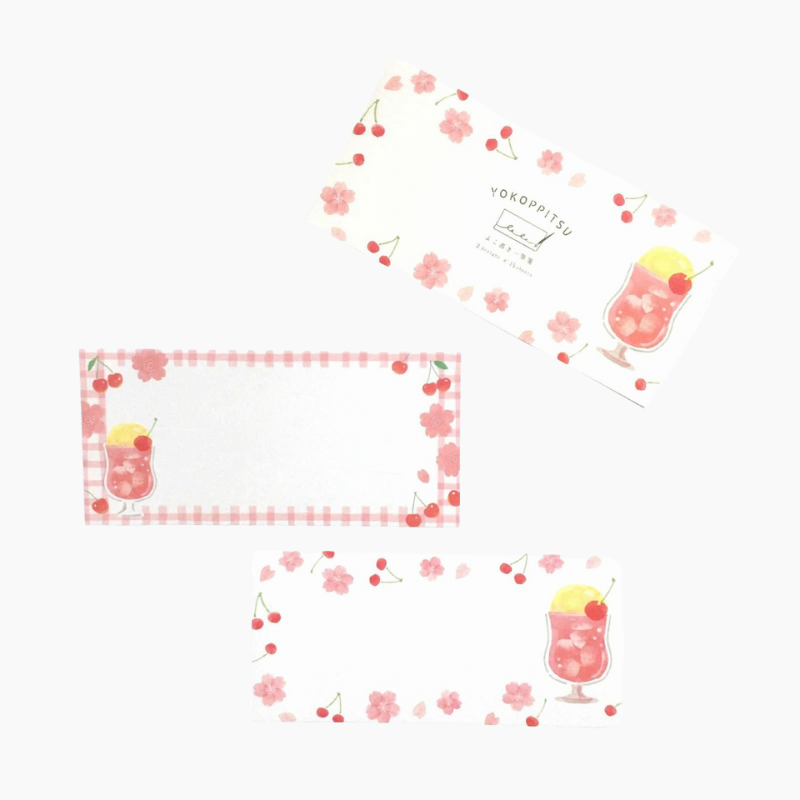 Furukawashiko Yokoppitsu Memo Pad - Sakura & Cherries