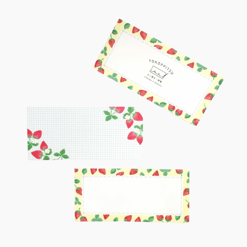 Furukawashiko Yokoppitsu Memo Pad - Strawberries