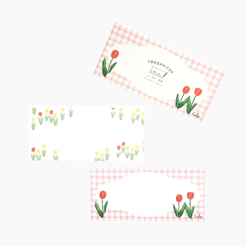 Furukawashiko Yokoppitsu Memo Pad - Tulips