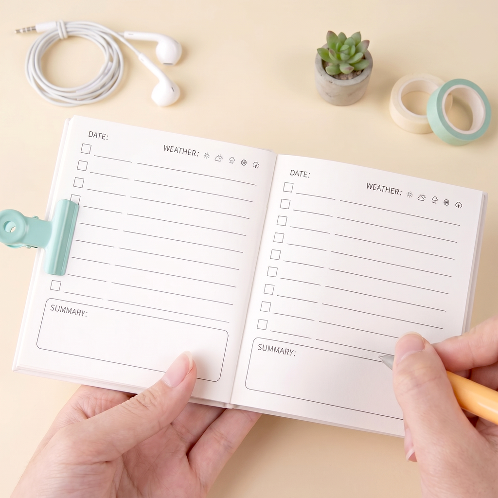 Plan For Today Square Pocket Planner + Pen