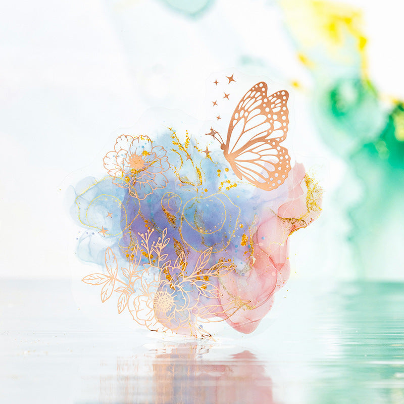 Gilded Flower Glow Stickers