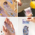 Glistening Feather Stickers