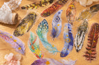Glistening Feather Stickers