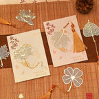 Golden Autumn Leaf Bookmark