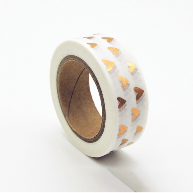 Golden Hearts Washi Tape