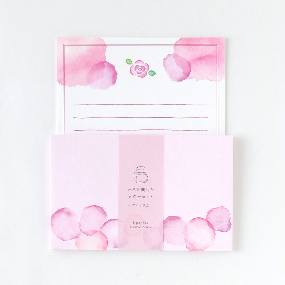 Green Flash Watercolor Letter Set - Blossom