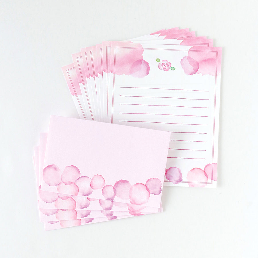 Green Flash Watercolor Letter Set - Blossom