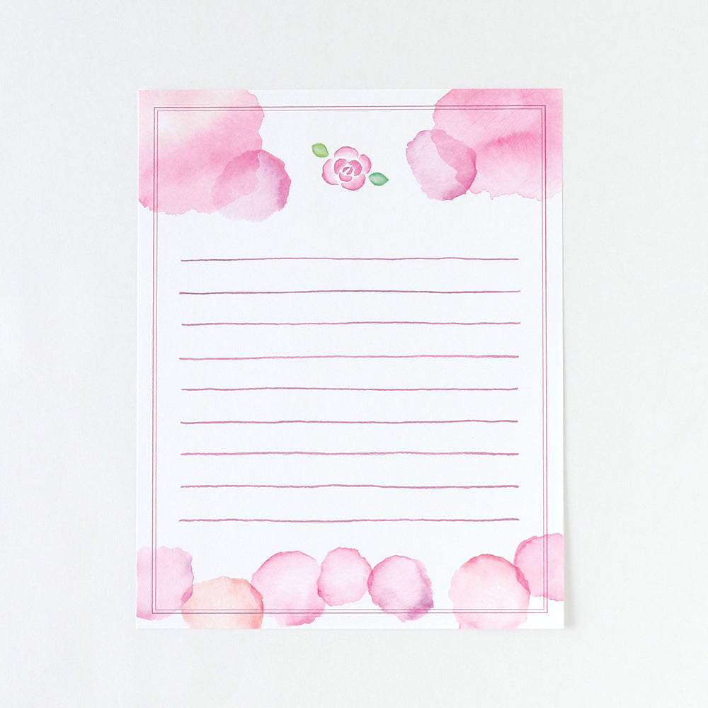 Green Flash Watercolor Letter Set - Blossom