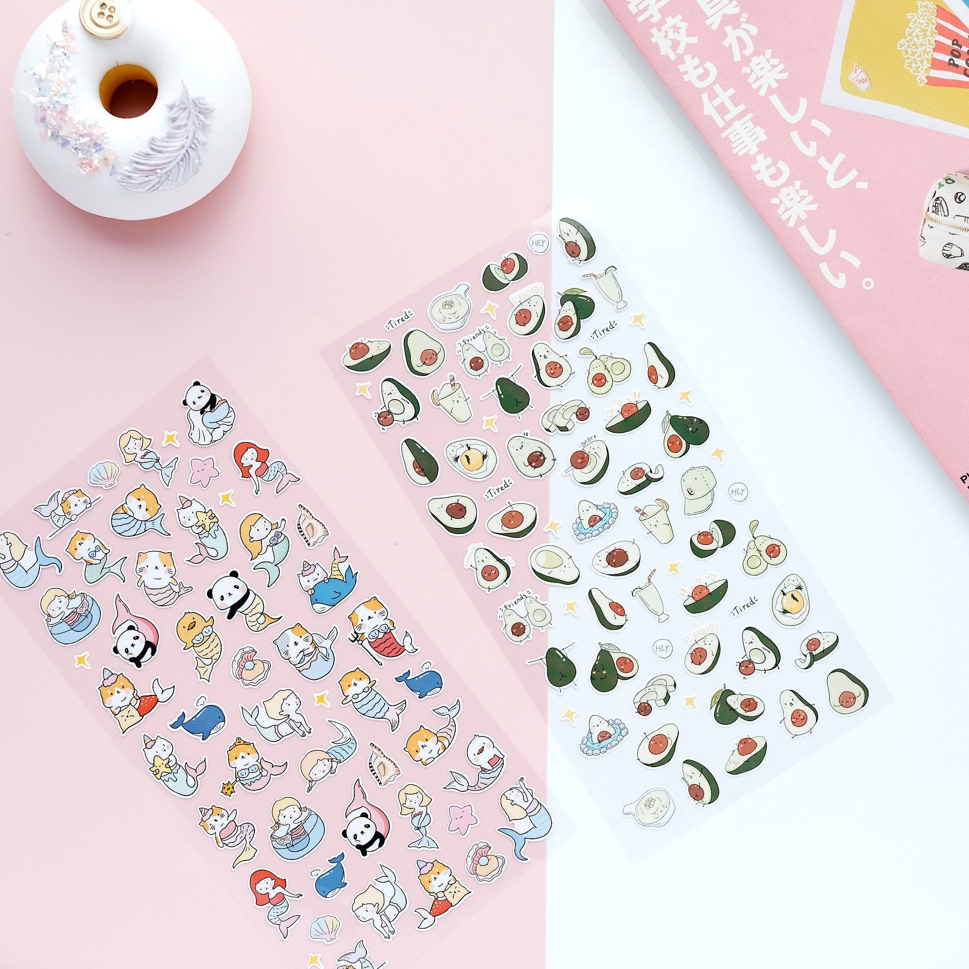 Nekoni Animals Love Food Stickers
