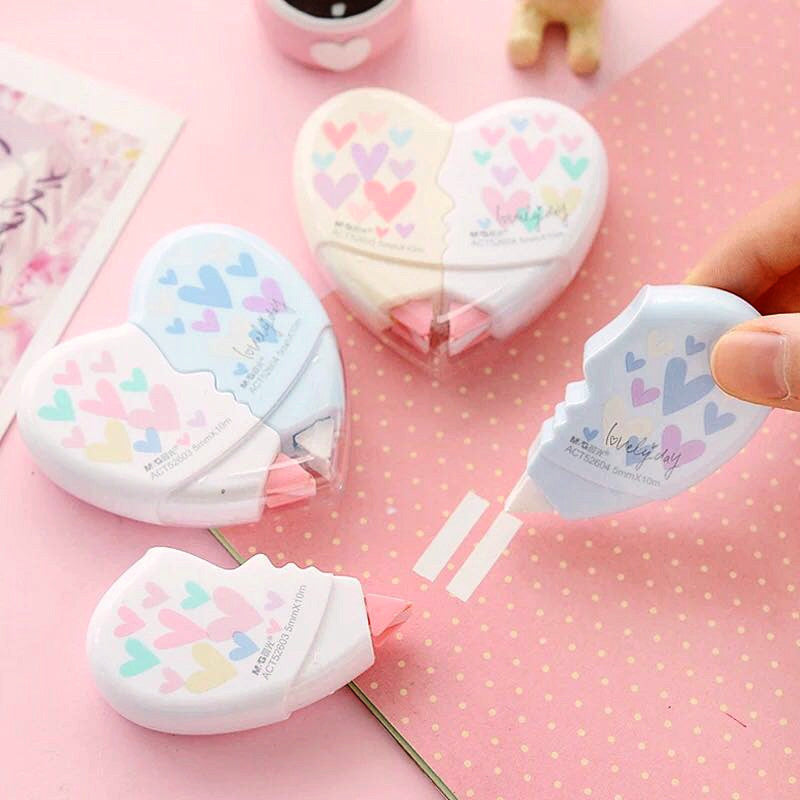 Heart Shaped Correction Tape - Set of 2