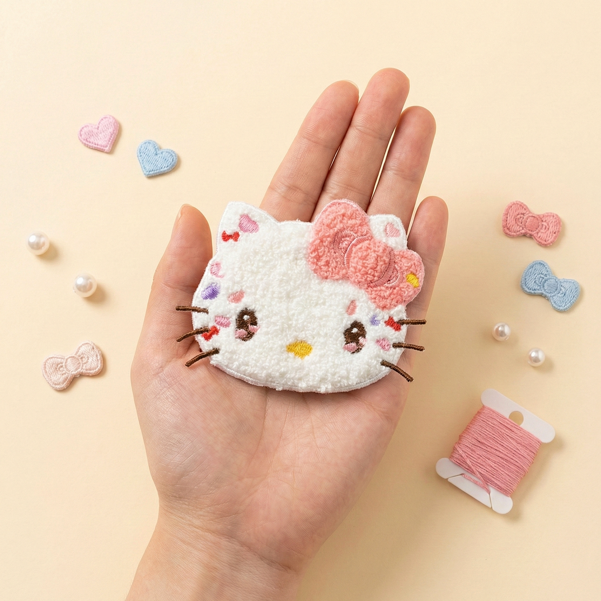 Hello Kitty 50th Anniversary Large Embroidered Sticker