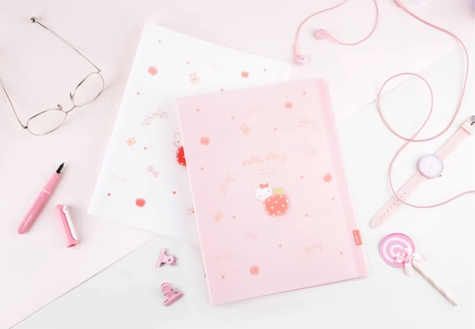 Hello Kitty Clear Book - A4 - 40 Pockets