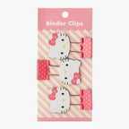 Sanrio Hello Kitty Binder Clips - Set of 3