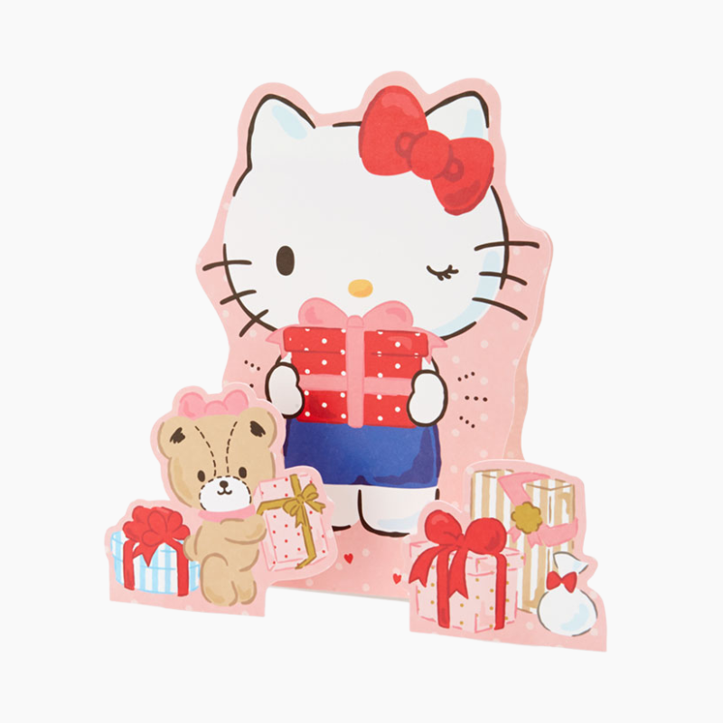 Hello Kitty Greeting Card With Envelope & Stickers