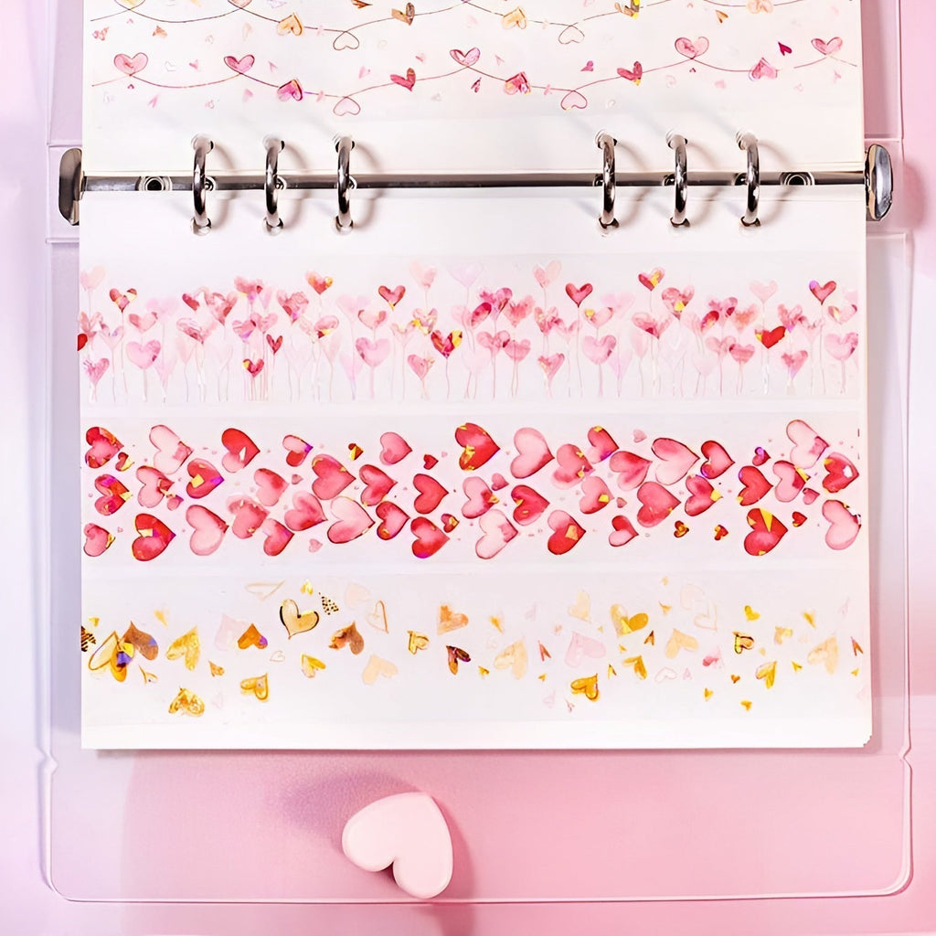 Holo Hearts Clear Masking Tapes
