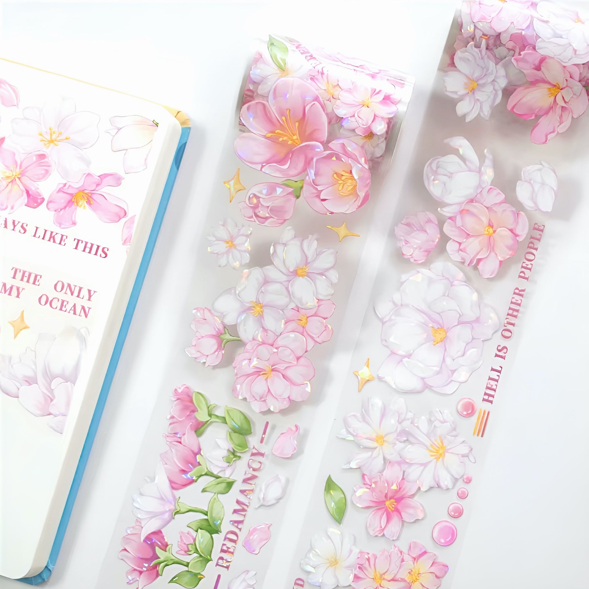 Holographic Sakura Clear Masking Tape - Extra Wide