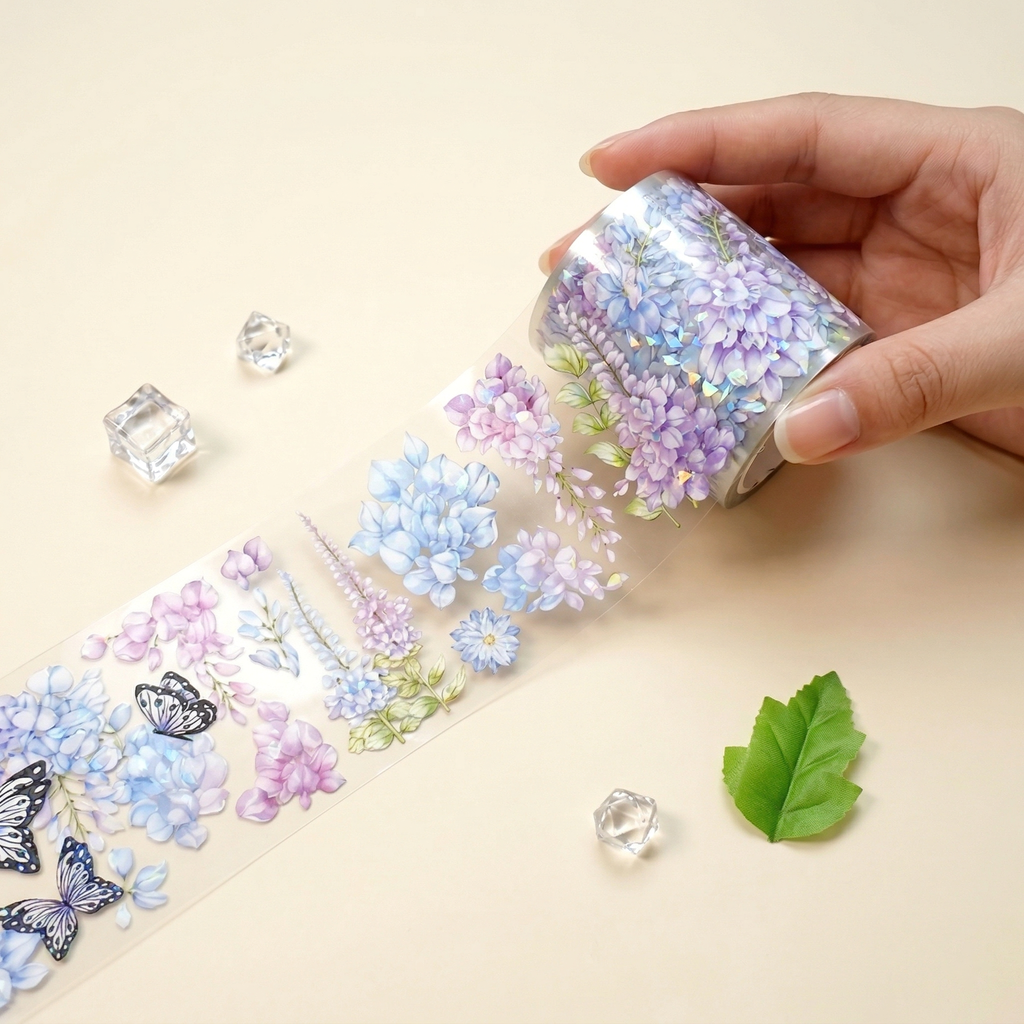 Holo Wisteria Clear Masking Tape - Extra Wide