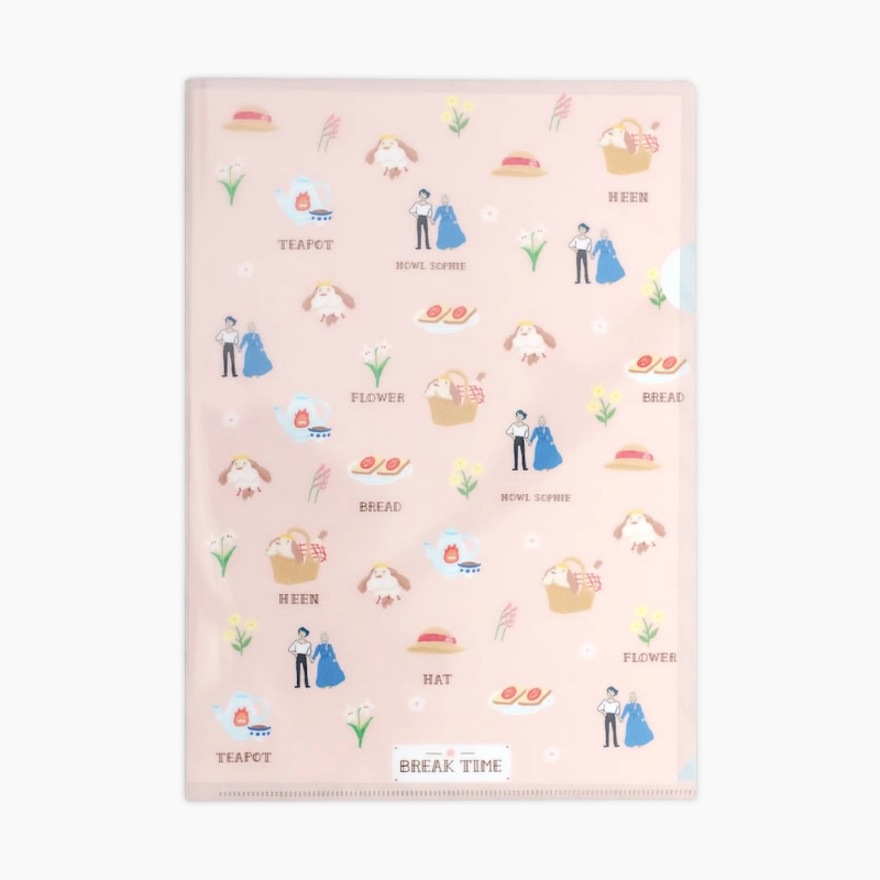 Howl's Moving Castle A4 Clear Folder - Flowers