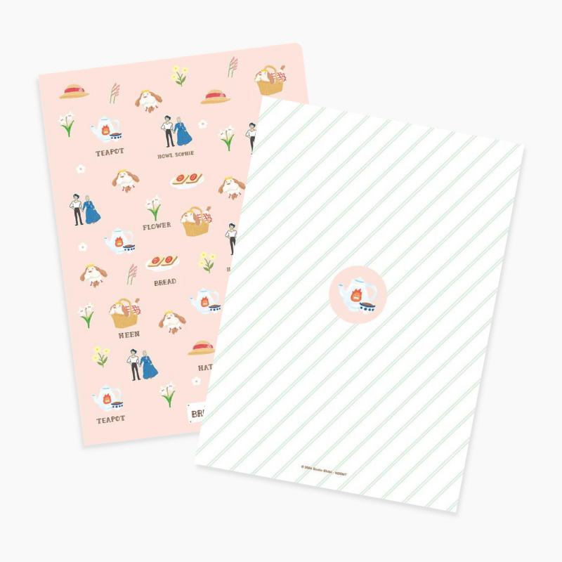 Howl's Moving Castle A4 Clear Folder - Flowers