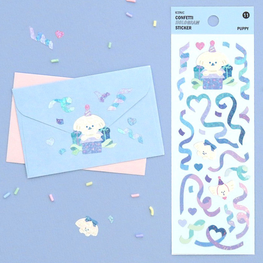 Iconic Confetti Hologram Stickers