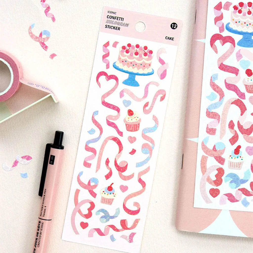 Iconic Confetti Hologram Stickers
