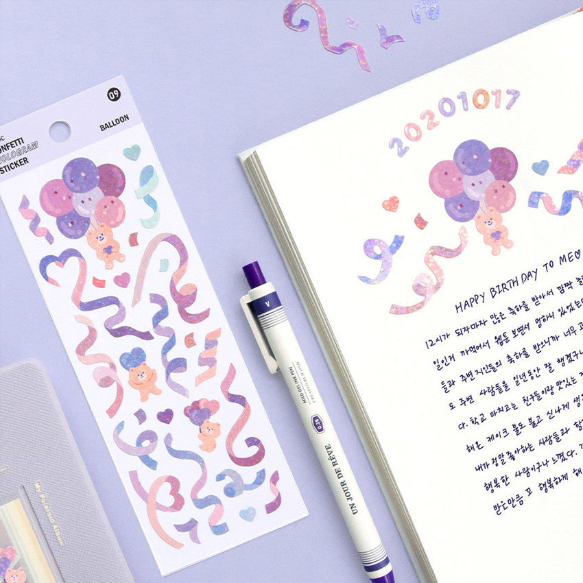 Iconic Confetti Hologram Stickers
