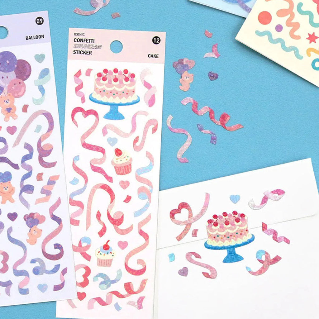 Iconic Confetti Hologram Stickers