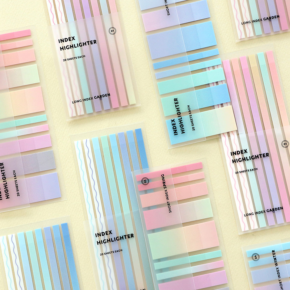 Iconic Index Long Highlighter Sticky Notes