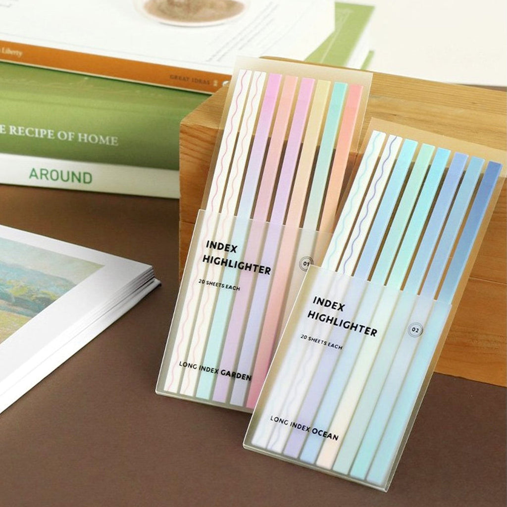 Iconic Index Long Highlighter Sticky Notes