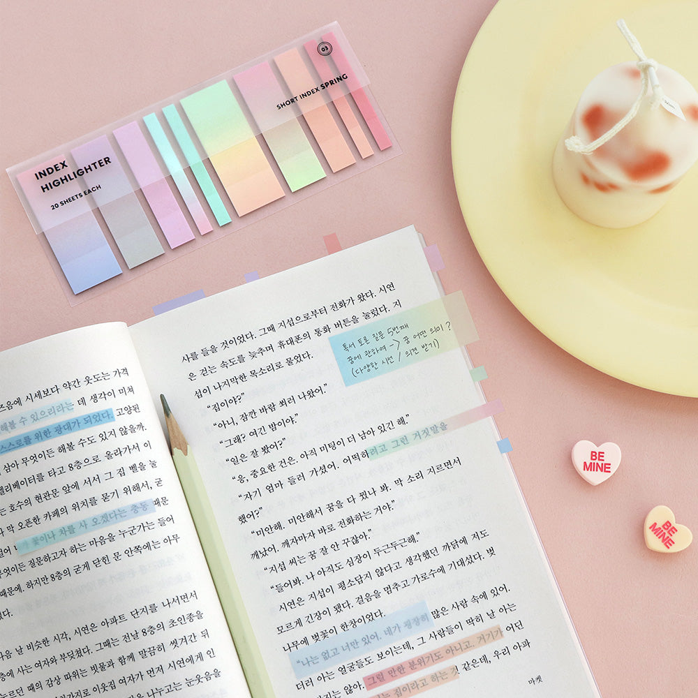 Iconic Index Short Highlighter Sticky Notes