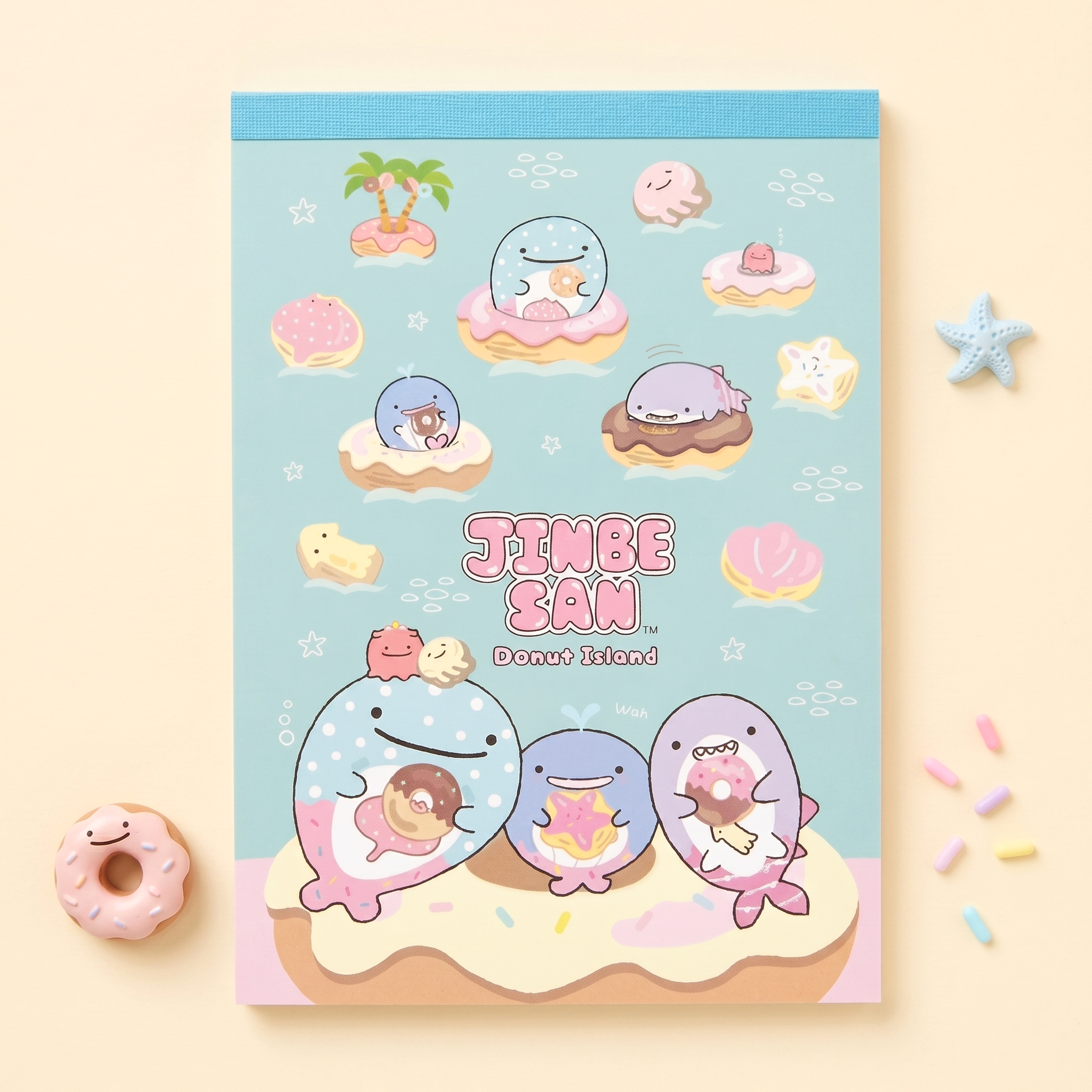 Jinbesan Donut Island Memo Pad - Pastel Friends