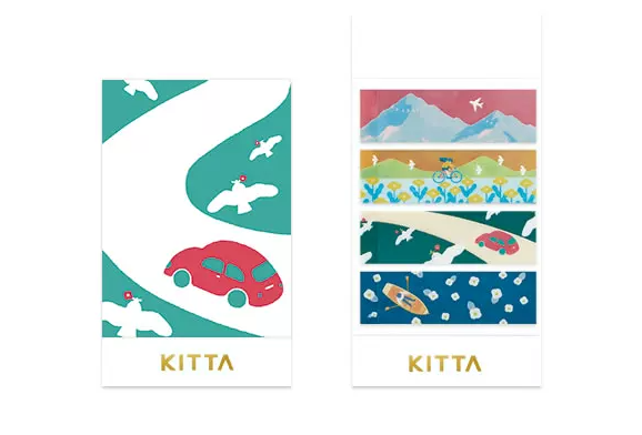 KITTA 클리어 탭 스티커 Toromi·풍경