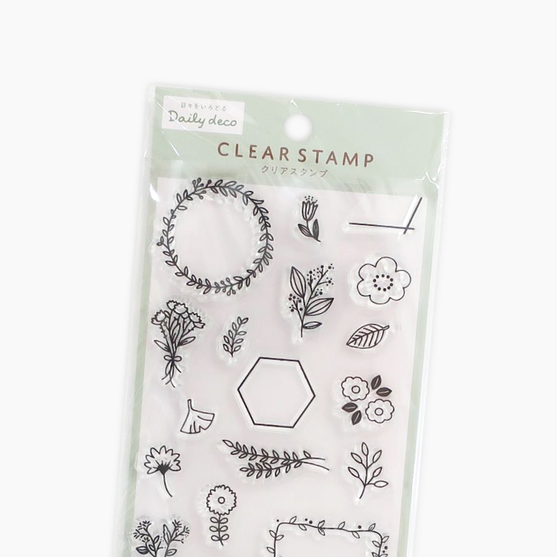 Kamio Daily Deco Clear Stamp - Florals