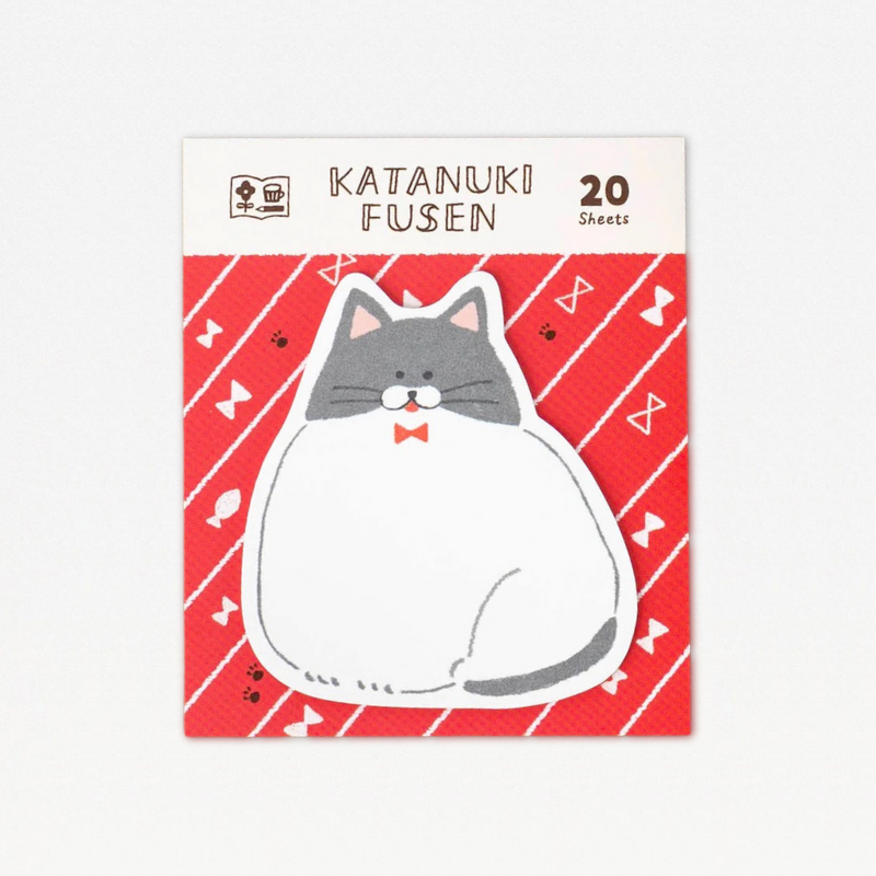 Katanuki Fusen Die-Cut Sticky Notes - Cat