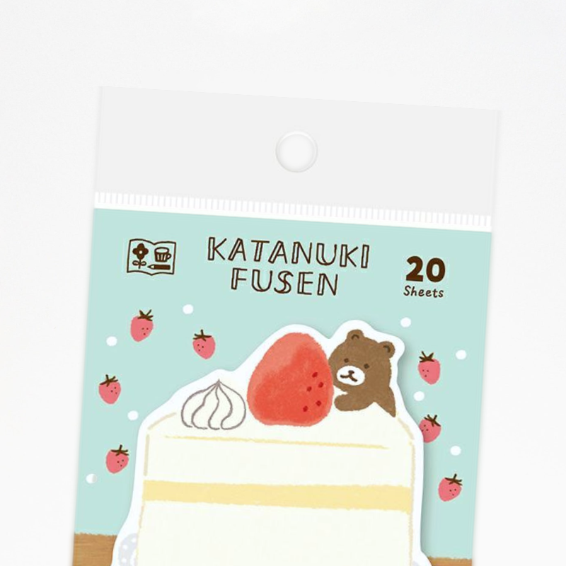 Katanuki Fusen Die-Cut Sticky Notes - Hungry Bear