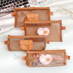Kawaii Bear Mesh Pencil Case