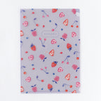Kohaku A5 Clear Folder - 3 Pockets - Berries