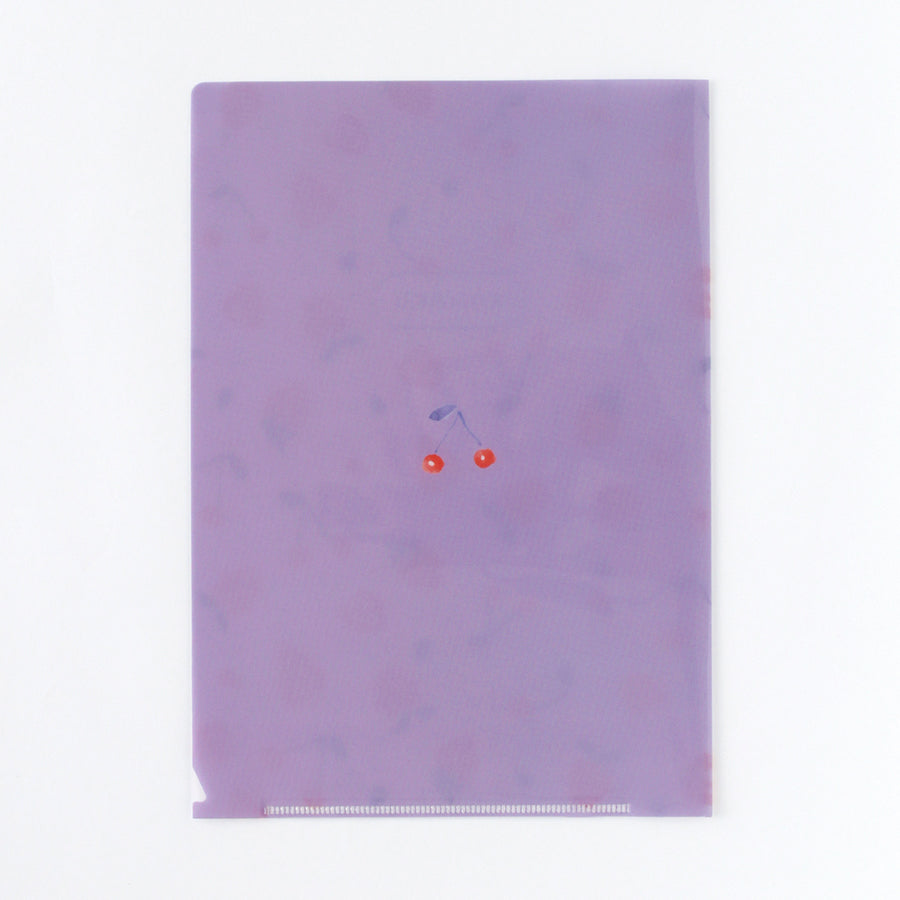 Kohaku A5 Clear Folder - 3 Pockets - Berries