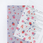 Kohaku A5 Clear Folder - 3 Pockets - Berries