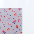 Kohaku A5 Clear Folder - 3 Pockets - Berries