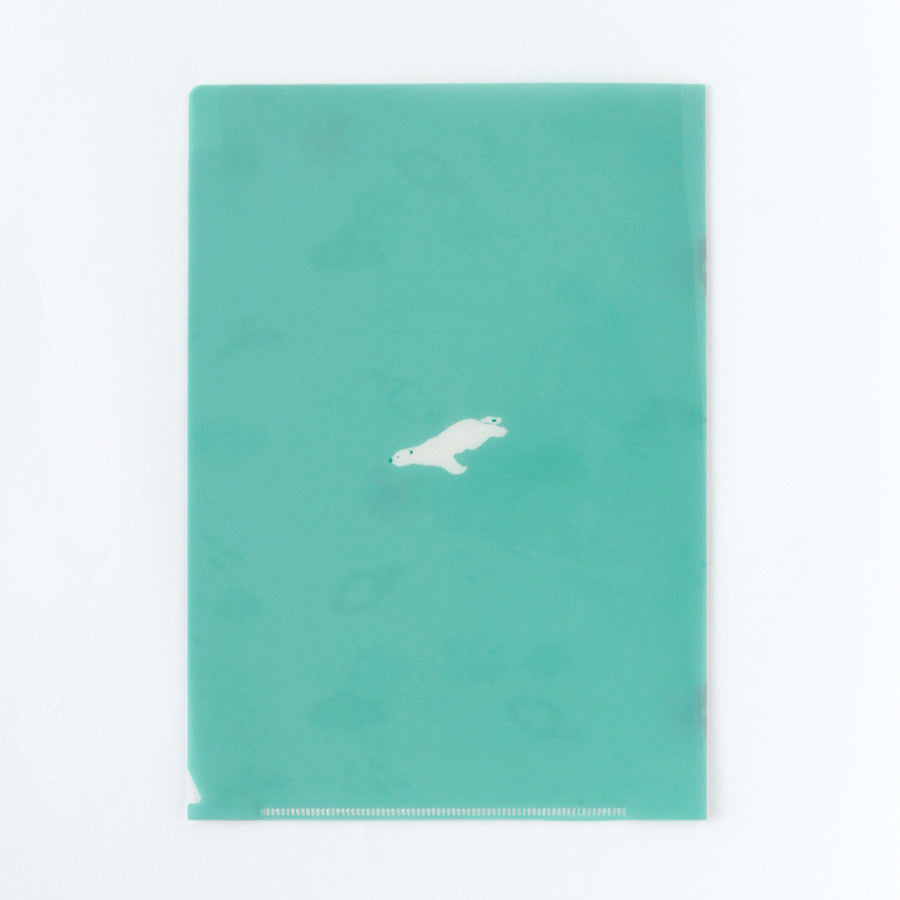 Kohaku A5 Clear Folder - 3 Pockets - Polar Animals