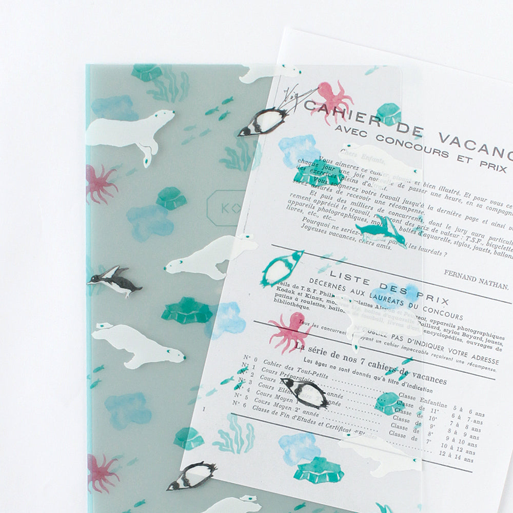 Kohaku A5 Clear Folder - 3 Pockets - Polar Animals