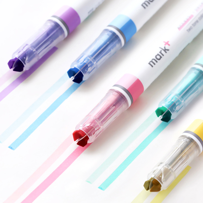 KOKUYO Mark+ Two Tone Highlighters