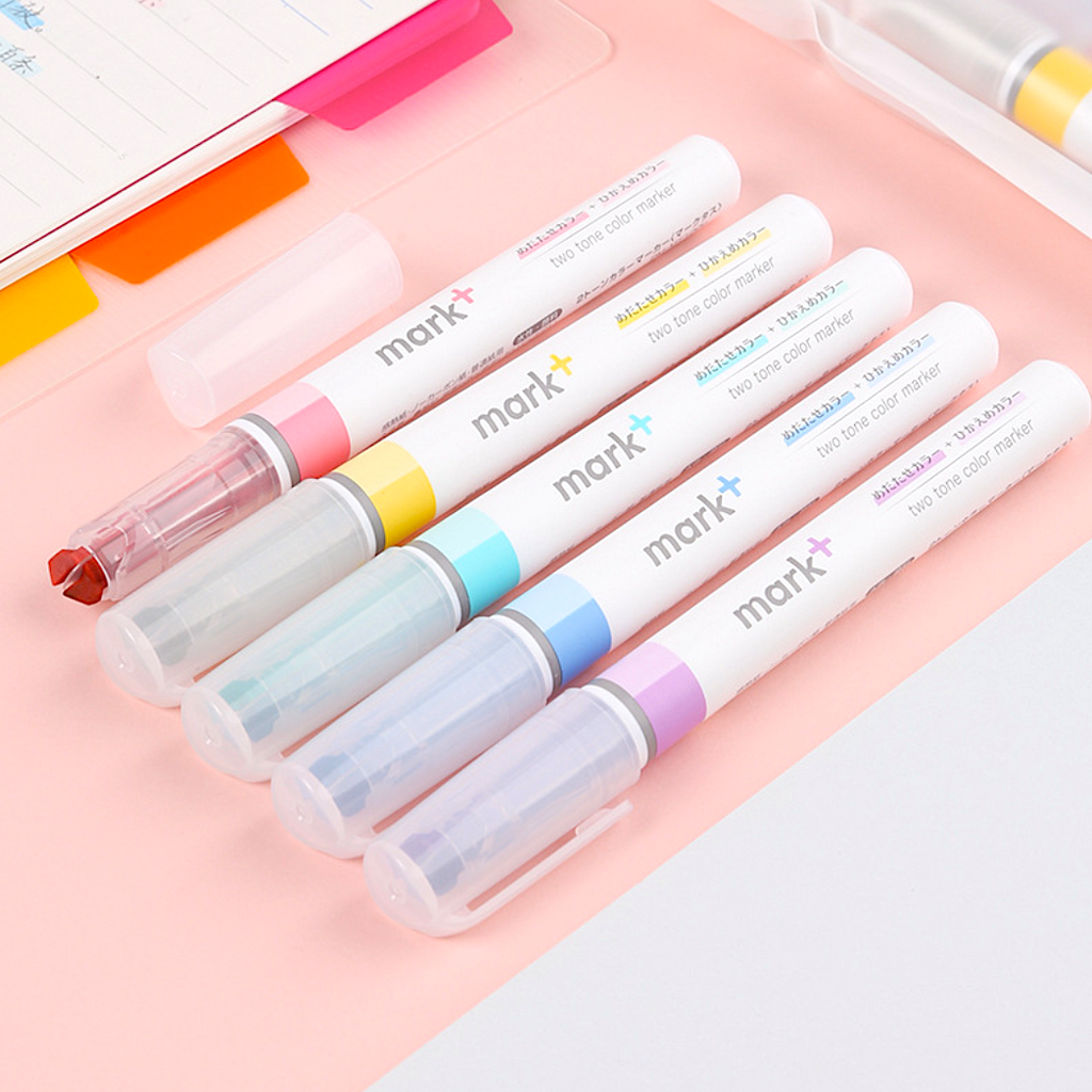 KOKUYO Mark+ Two Tone Highlighters
