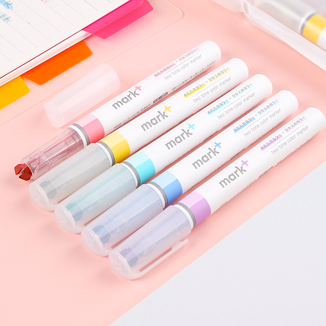 KOKUYO Mark+ Two Tone Highlighters