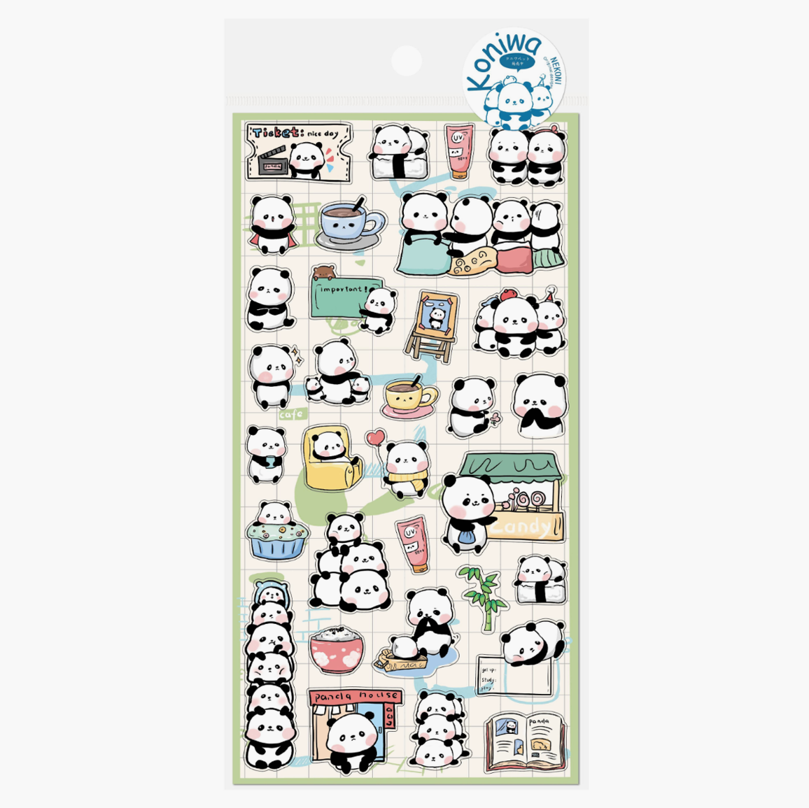 Koniwa Original Animal Stickers (6 Types)