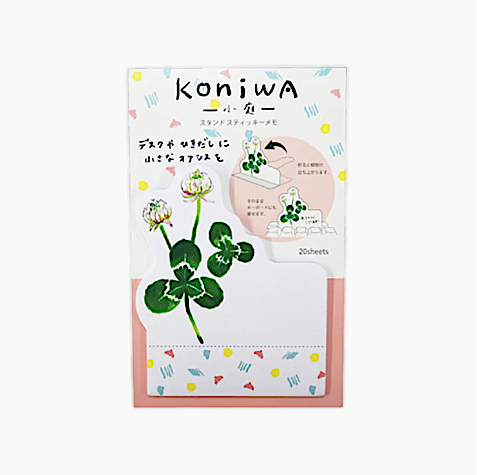 Koniwa Stand Sticky Memo Pad - Clover