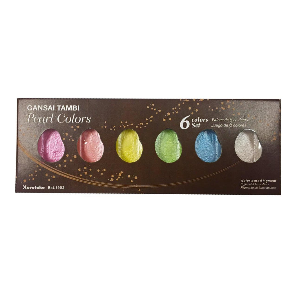 Kuretake Gansai Tambi Pearl Colors - 6 Color Set