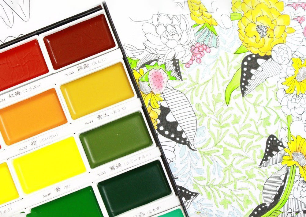 Kuretake Gansai Tambi Watercolor Palette - 36 Color Set
